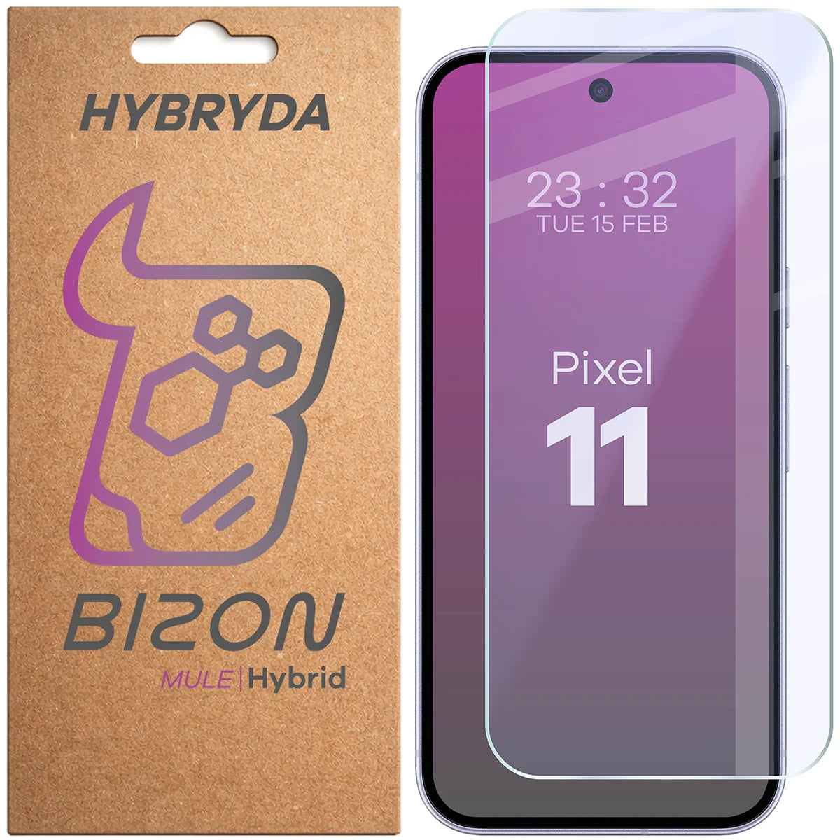 Flexibles Hybridglas für Google Pixel 11, Bizon Hybrid Mule (1/4)