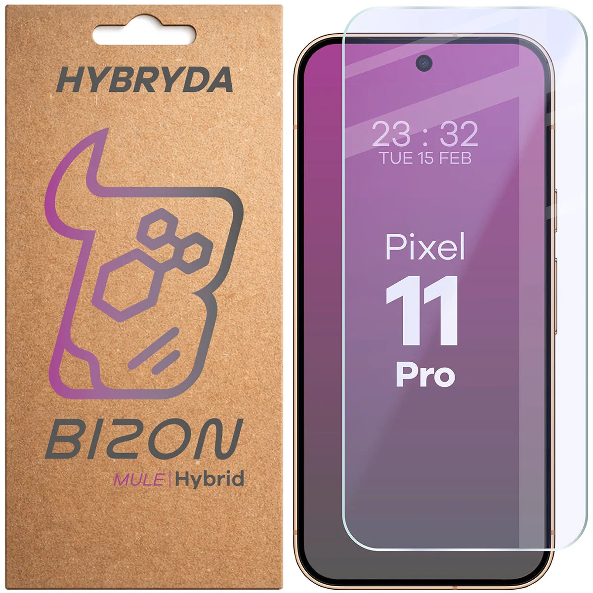 Flexibles Hybridglas für Google Pixel 11 Pro, Bizon Hybrid Mule (1/4)
