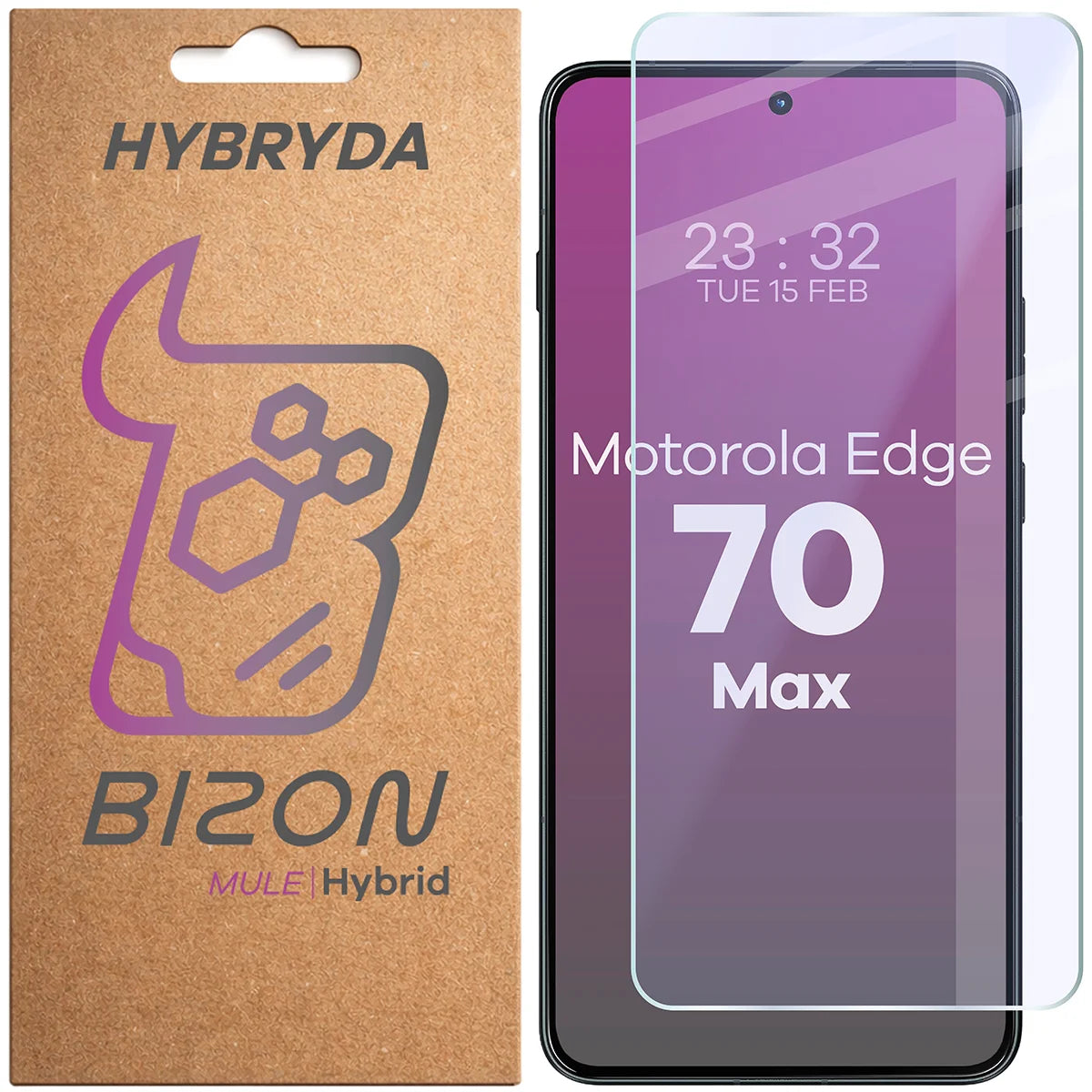 Flexibles Hybridglas für Motorola Edge 70 Max, Bizon Hybrid Mule (1/4)