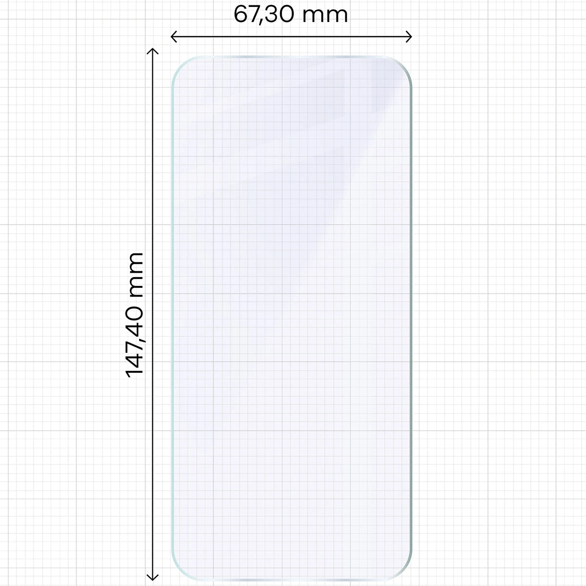 Flexibles Hybridglas für Vivo X500 Pro, Bizon Hybrid Mule (2/4)