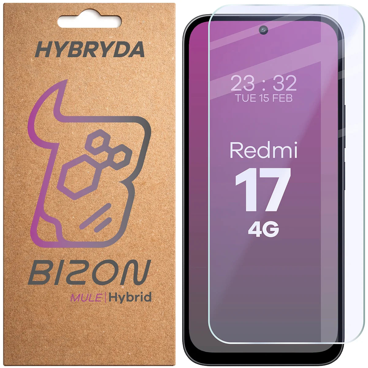 Flexibles Hybridglas für Xiaomi Redmi 17 4G, Bizon Hybrid Mule (1/4)