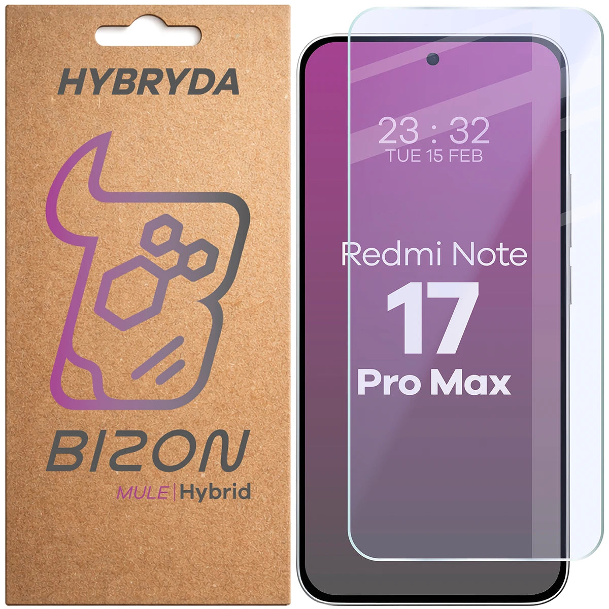 Flexibles Hybridglas für Xiaomi Redmi Note 17 Pro Max 5G, Bizon Hybrid Mule (1/4)