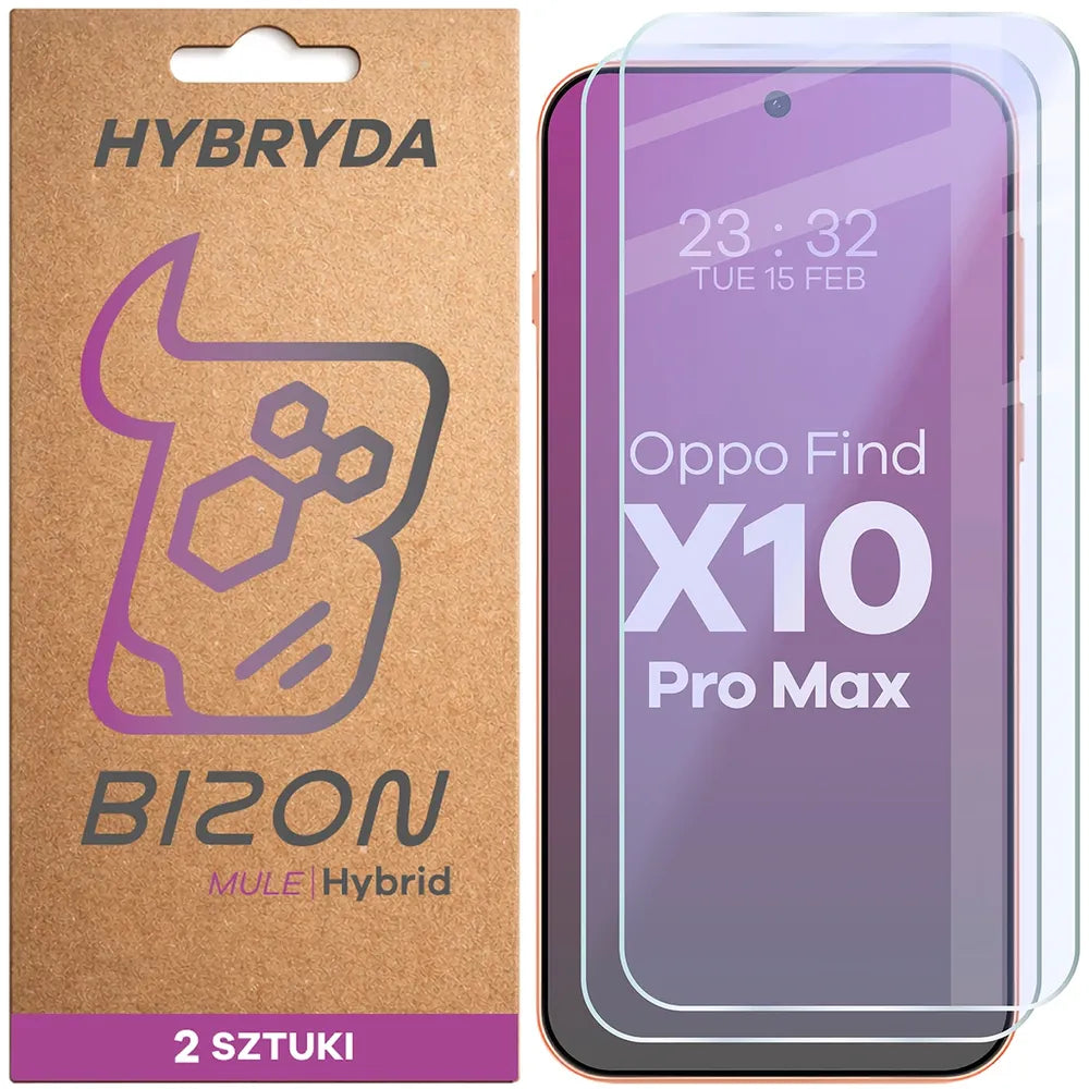 Flexibles Hybridglas für OPPO Find X10 Pro Max, Bizon Hybrid Mule Duo, 2 Stück (1/4)