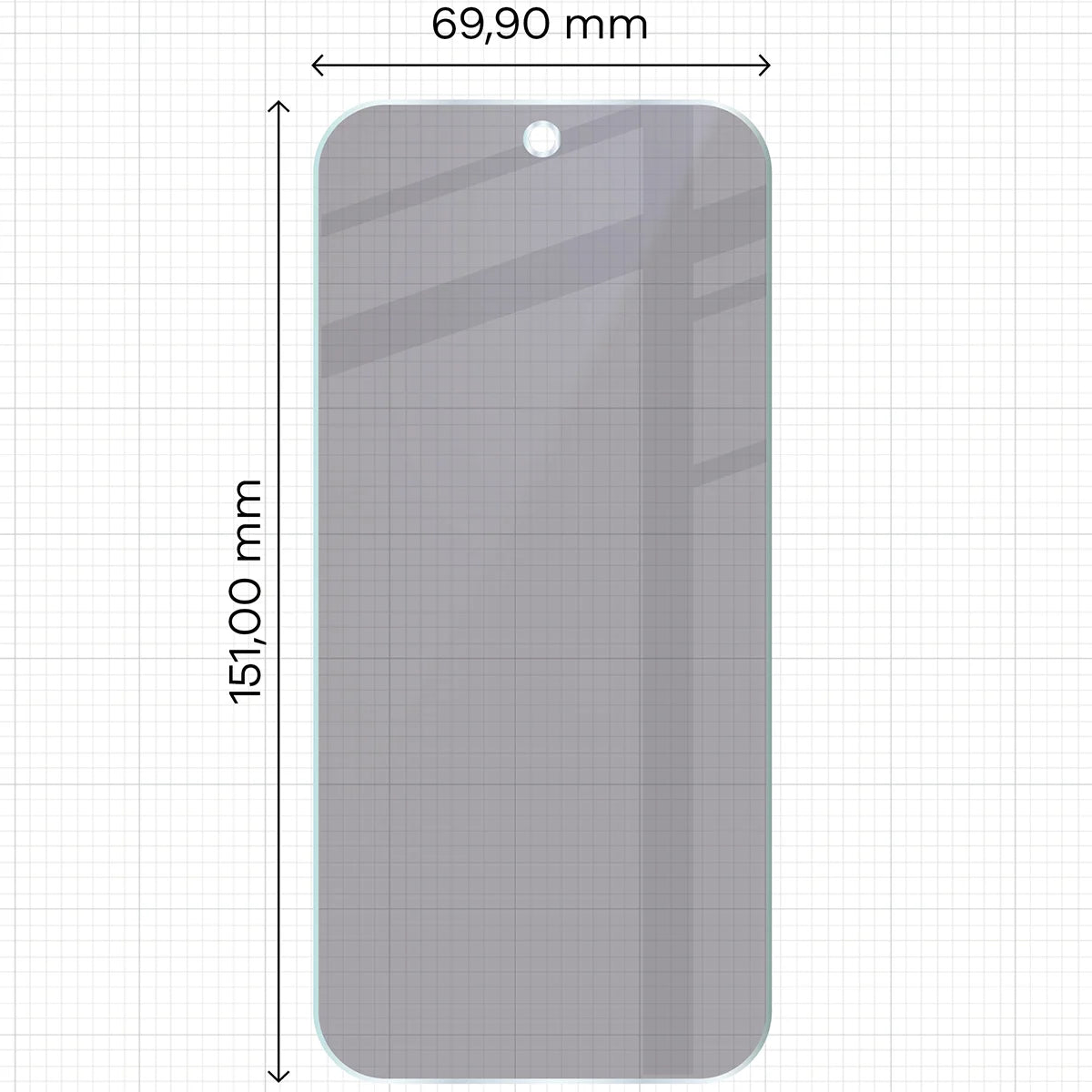 Hybridglas mit Privatschutzfilter für Google Pixel 10a, Bizon Hybrid Shadow, Matt