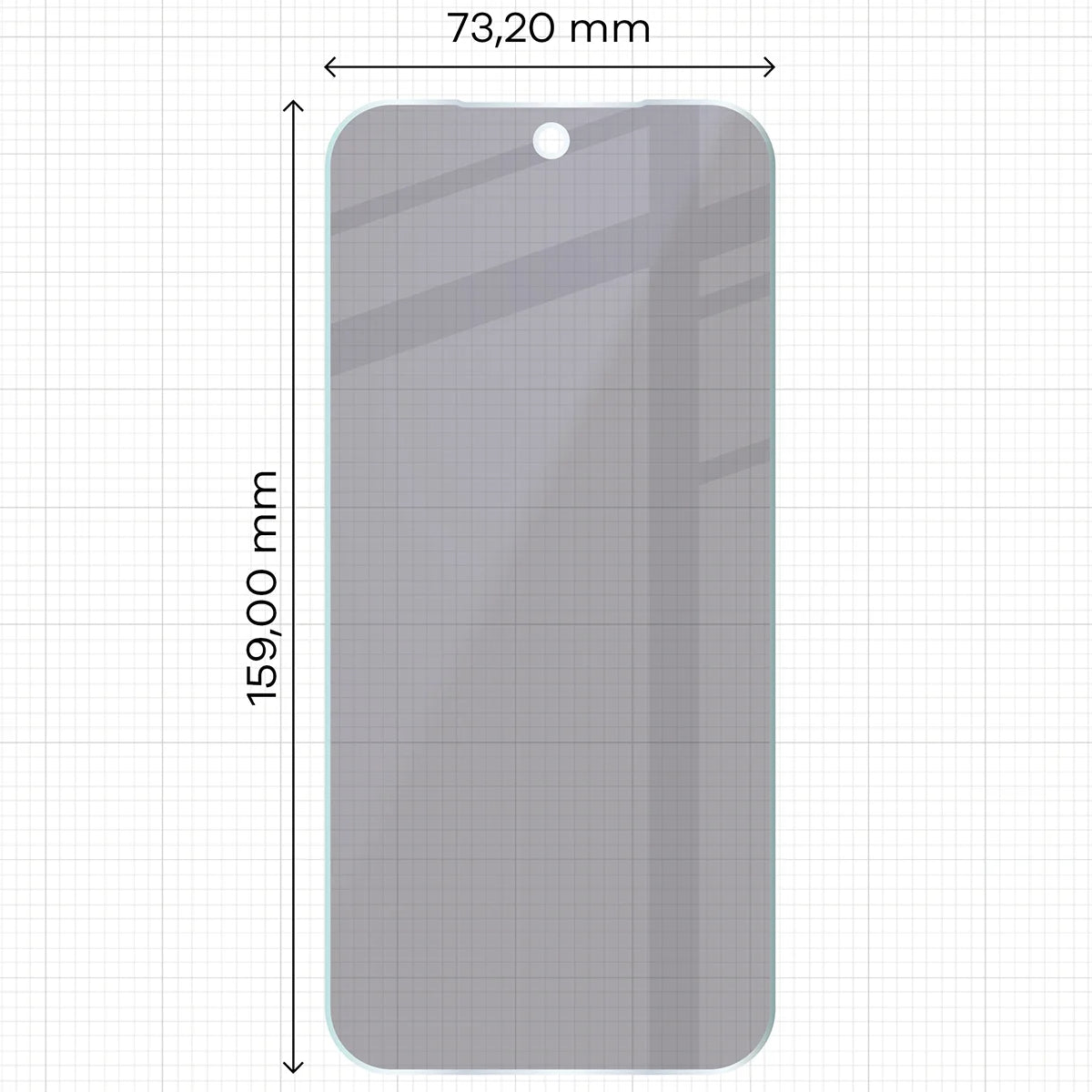 Hybridglas mit Privatschutzfilter für Google Pixel 11 Pro XL, Bizon Hybrid Shadow, Matt (2/6)