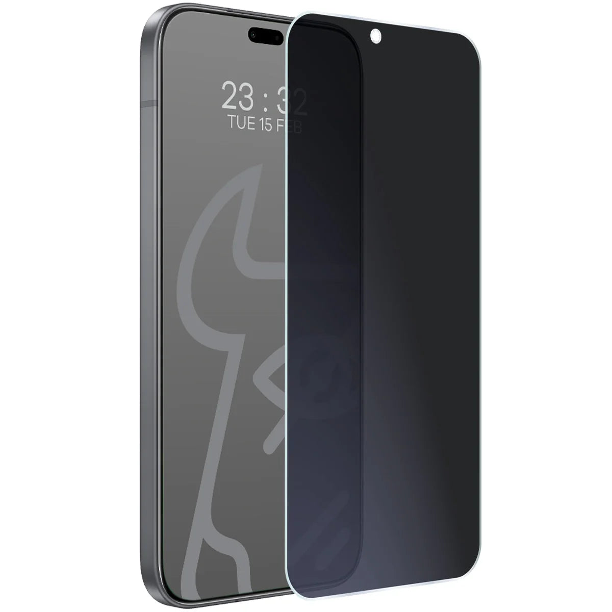 Hybridglas mit Privatschutzfilter für Honor 600 Lite 5G, Bizon Hybrid Shadow, Matt