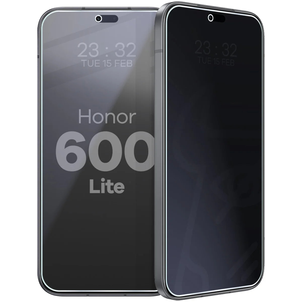 Hybridglas mit Privatschutzfilter für Honor 600 Lite 5G, Bizon Hybrid Shadow, Matt