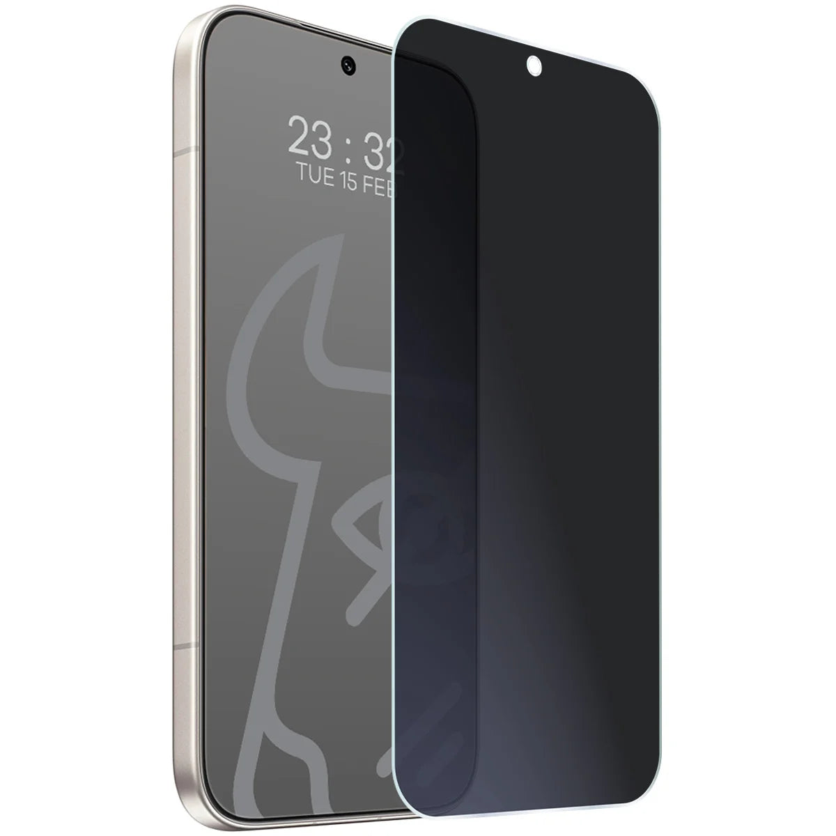 Hybridglas mit Privatschutzfilter für Honor 600 Pro 5G, Bizon Hybrid Shadow, Matt