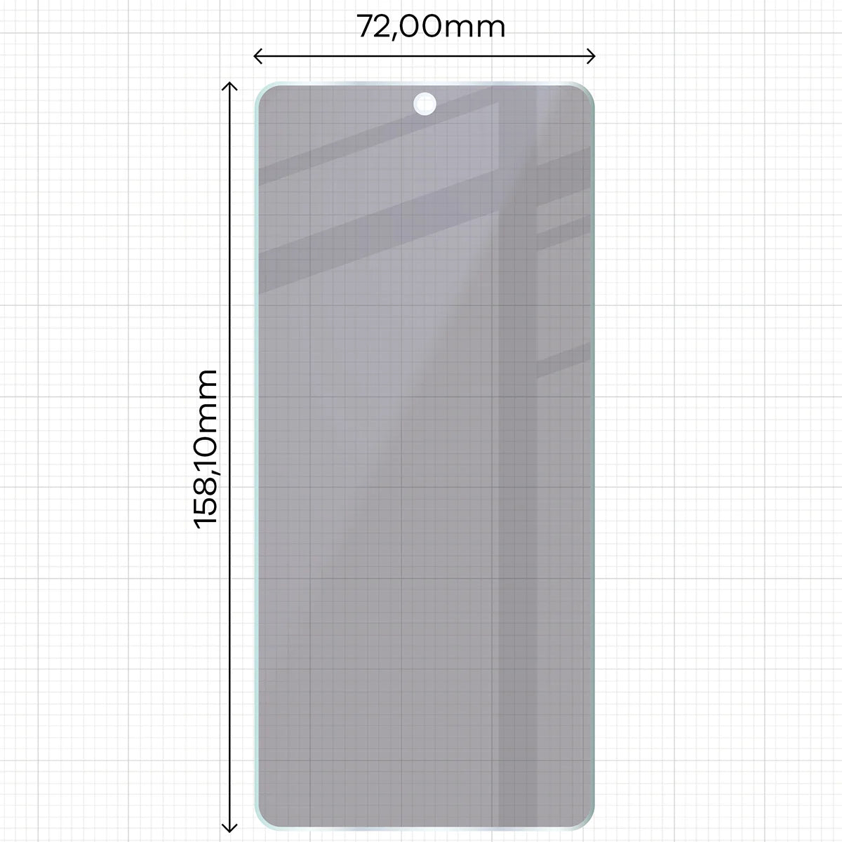 Hybridglas mit Privatschutzfilter für Motorola Edge 70 Max, Bizon Hybrid Shadow, Matt (2/6)