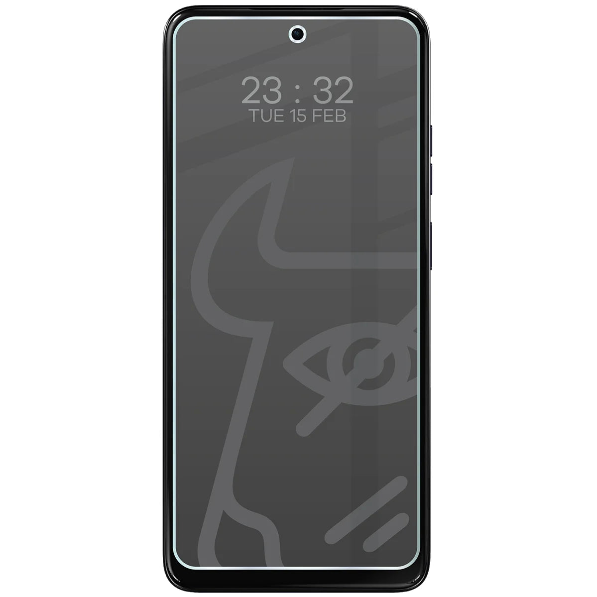 Hybridglas mit Privatschutzfilter für Motorola Moto G17, Bizon Hybrid Shadow, Matt