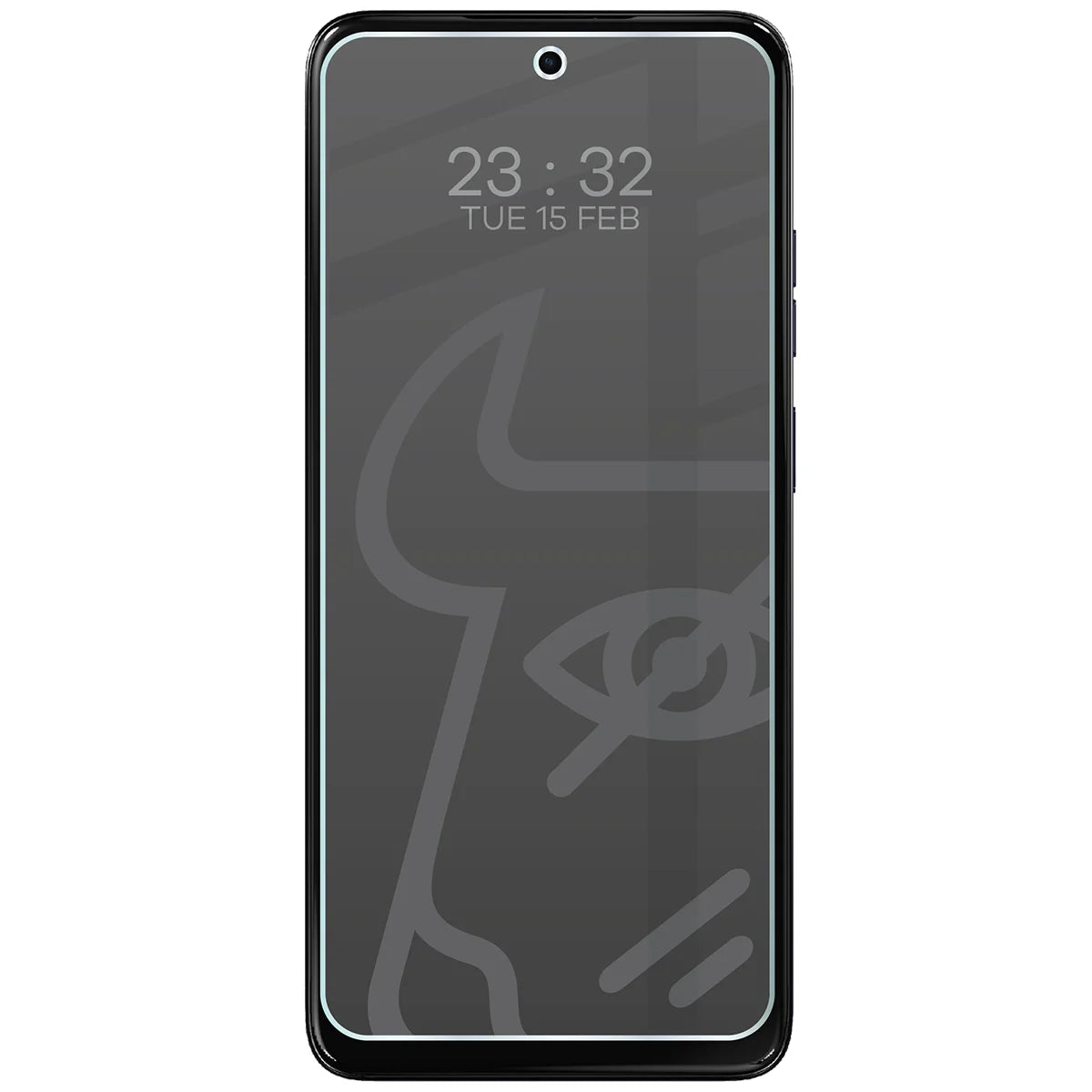 Hybridglas mit Privatschutzfilter für Motorola Moto G17 Power, Bizon Hybrid Shadow, Matt