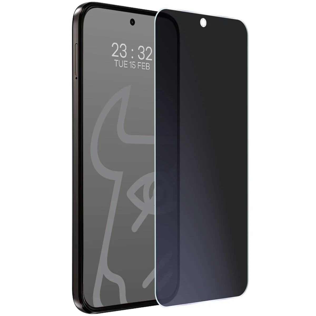 Hybridglas mit Privatschutzfilter für Motorola Moto G77 5G, Bizon Hybrid Shadow, Matt
