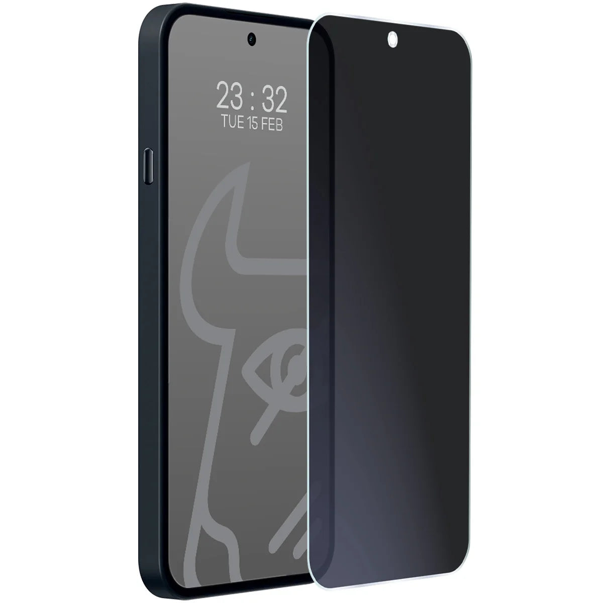 Hybridglas mit Privatschutzfilter für Nothing Phone (4a), Bizon Hybrid Shadow, Matt