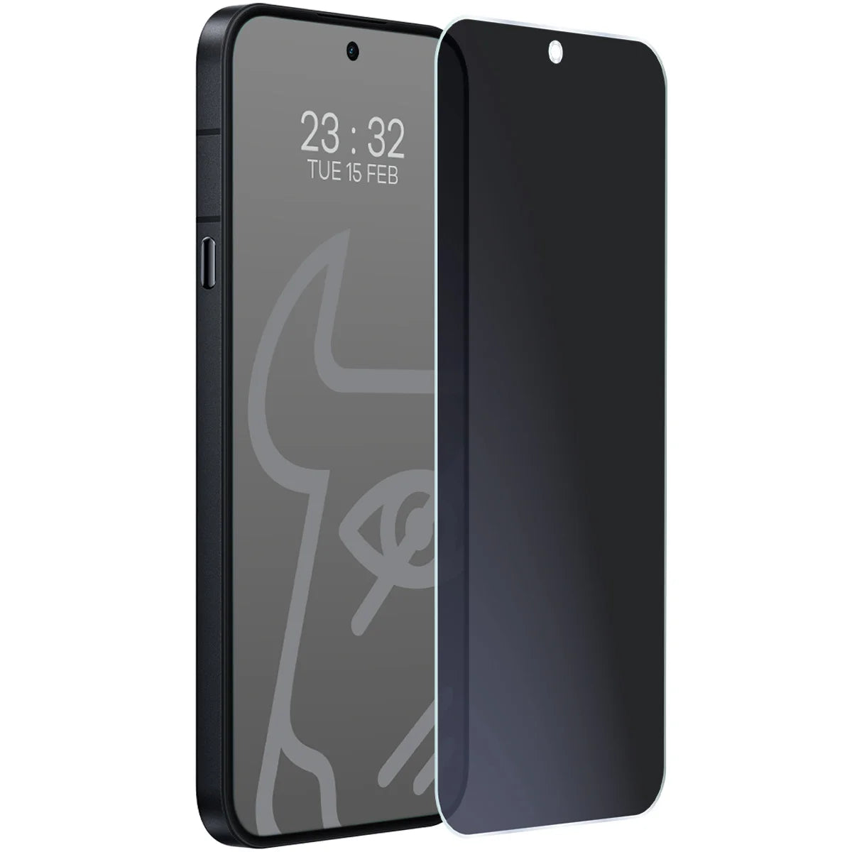 Hybridglas mit Privatschutzfilter für Nothing Phone (4a) Pro, Bizon Hybrid Shadow, Matt