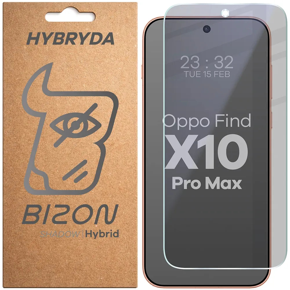 Hybridglas mit Privatschutzfilter für OPPO Find X10 Pro Max, Bizon Hybrid Shadow, Matt (1/6)