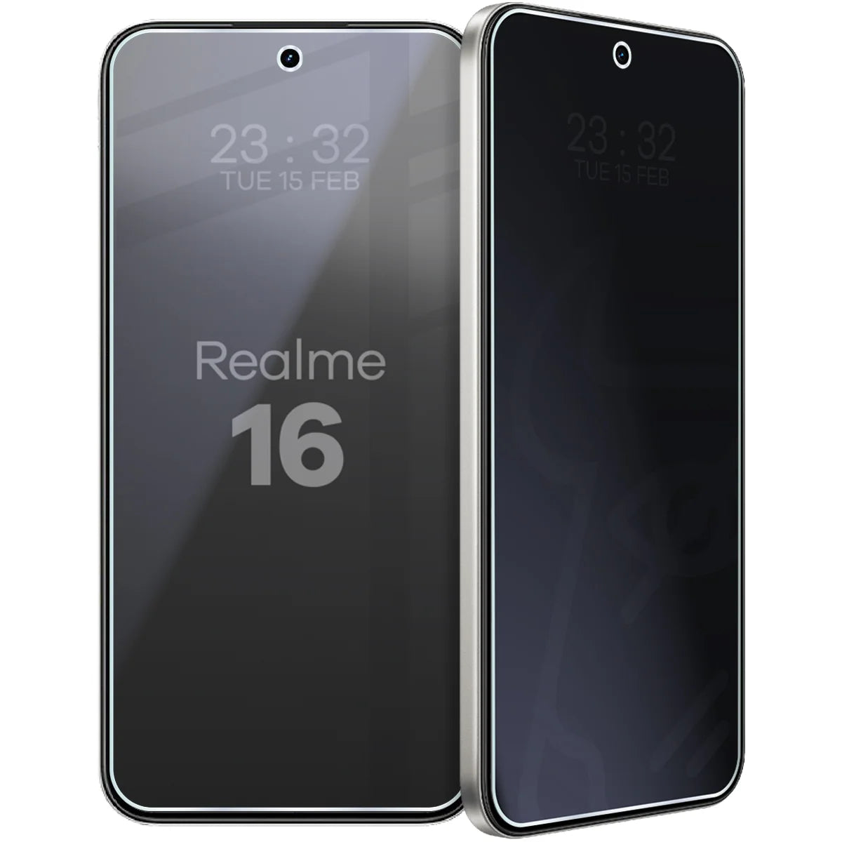 Hybridglas mit Privatschutzfilter für Realme 16 5G, Bizon Hybrid Shadow, Matt