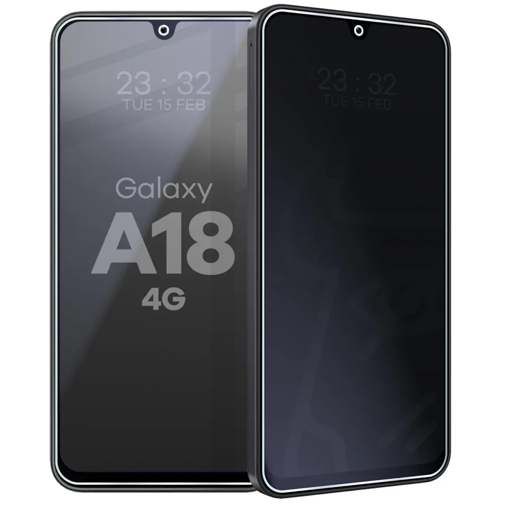 Hybridglas mit Privatschutzfilter für Galaxy A18 4G, Bizon Hybrid Shadow, Matt (6/6)