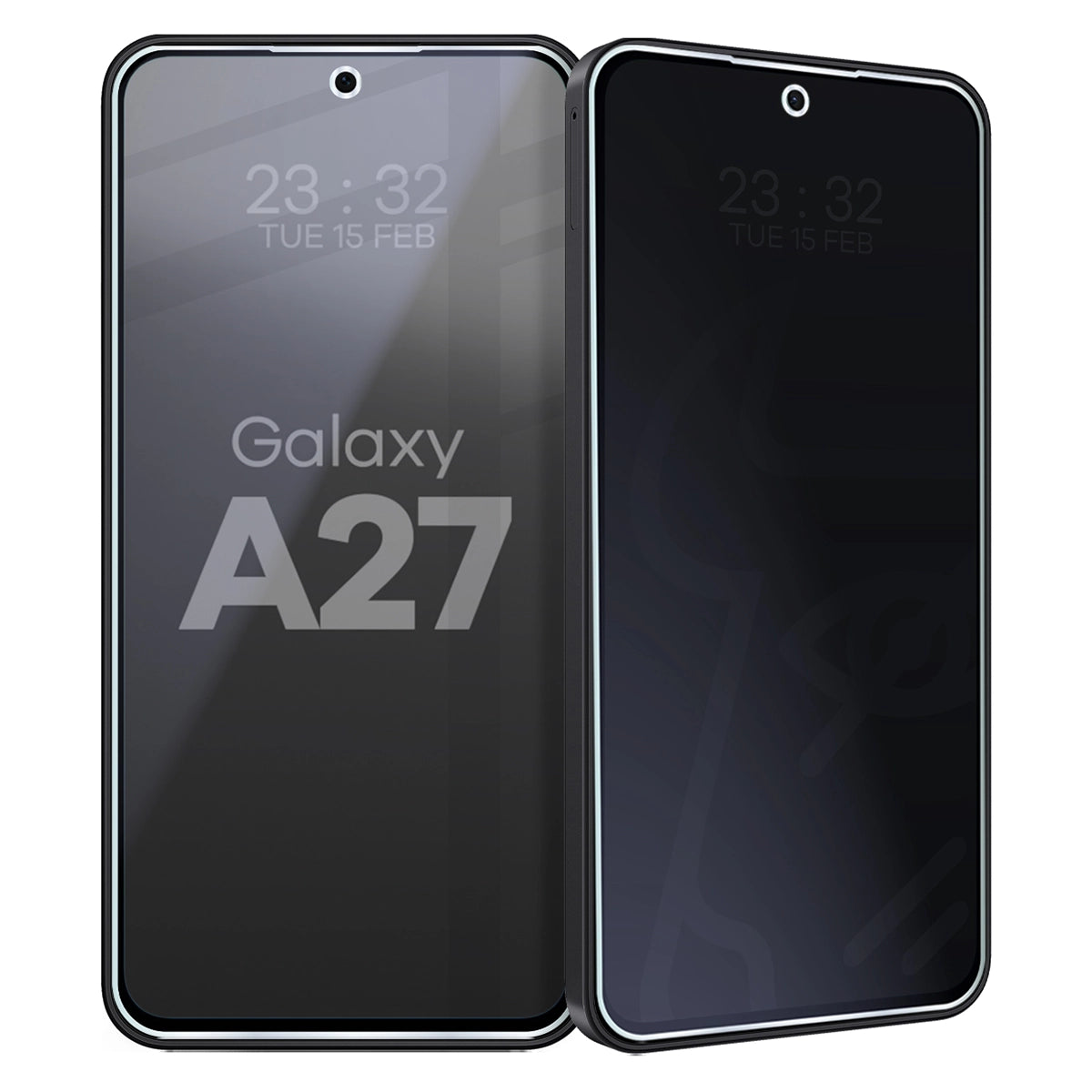 Hybridglas mit Privatschutzfilter für Galaxy A27 5G, Bizon Hybrid Shadow, Matt