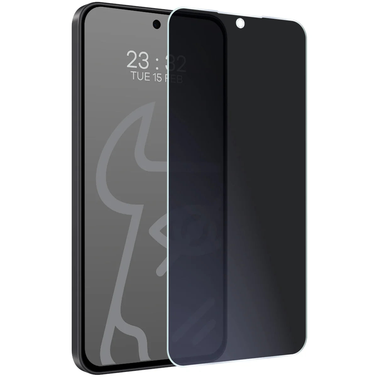 Hybridglas mit Privatschutzfilter für Galaxy A37 5G, Bizon Hybrid Shadow, Matt