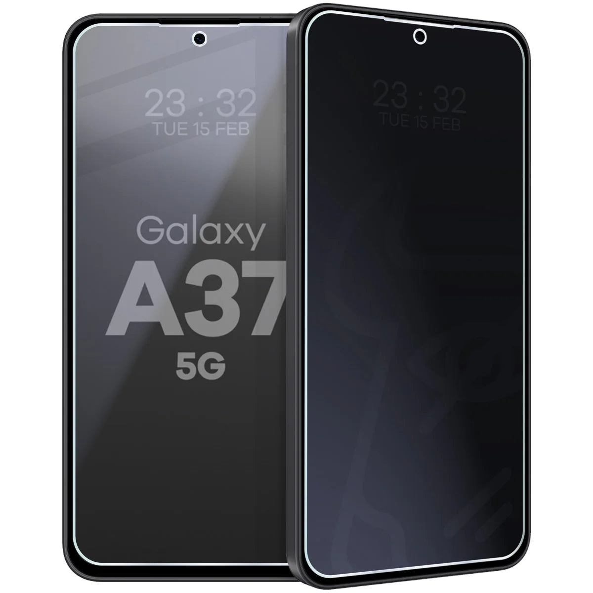 Hybridglas mit Privatschutzfilter für Galaxy A37 5G, Bizon Hybrid Shadow, Matt