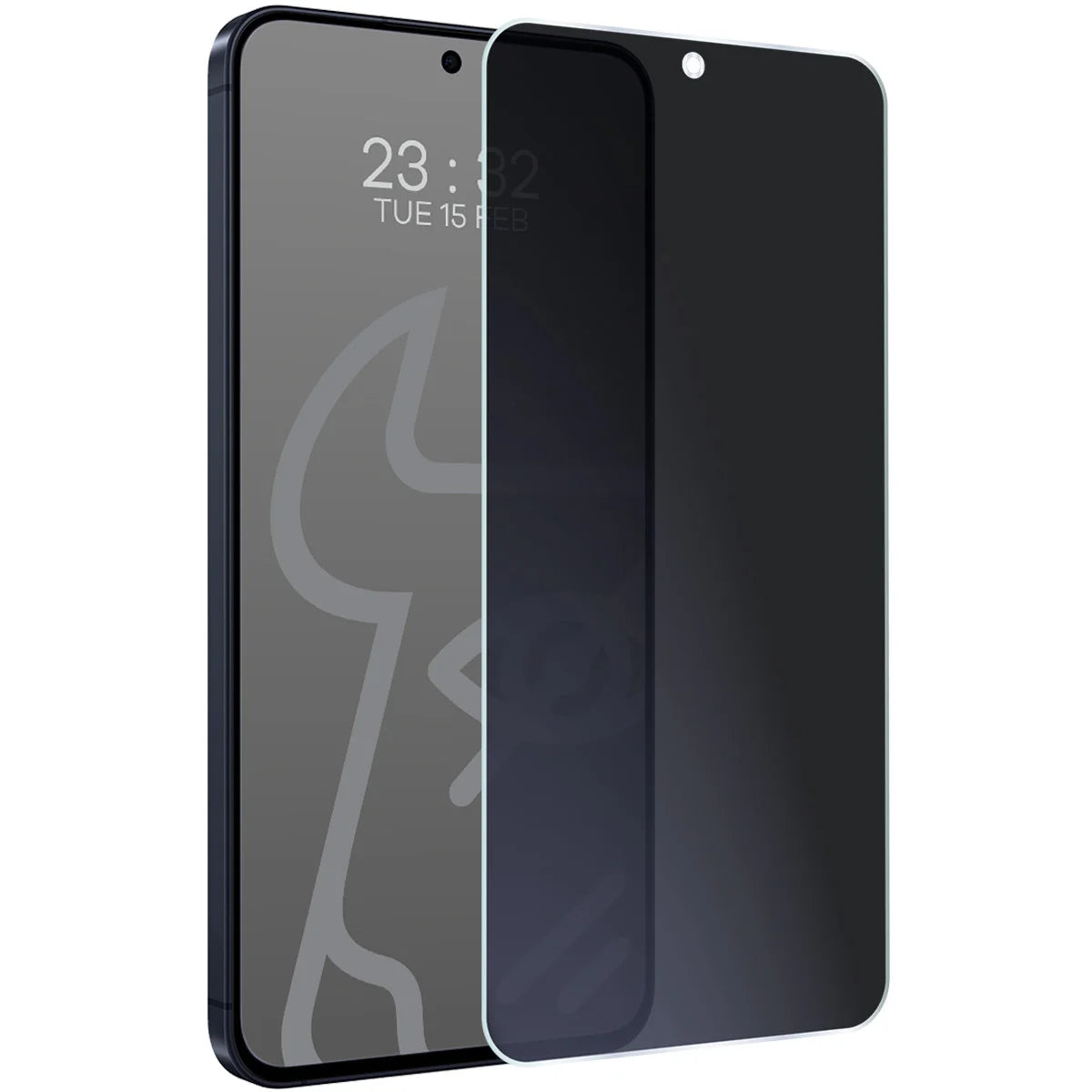 Hybridglas mit Privatschutzfilter für Galaxy A57 5G, Bizon Hybrid Shadow, Matt