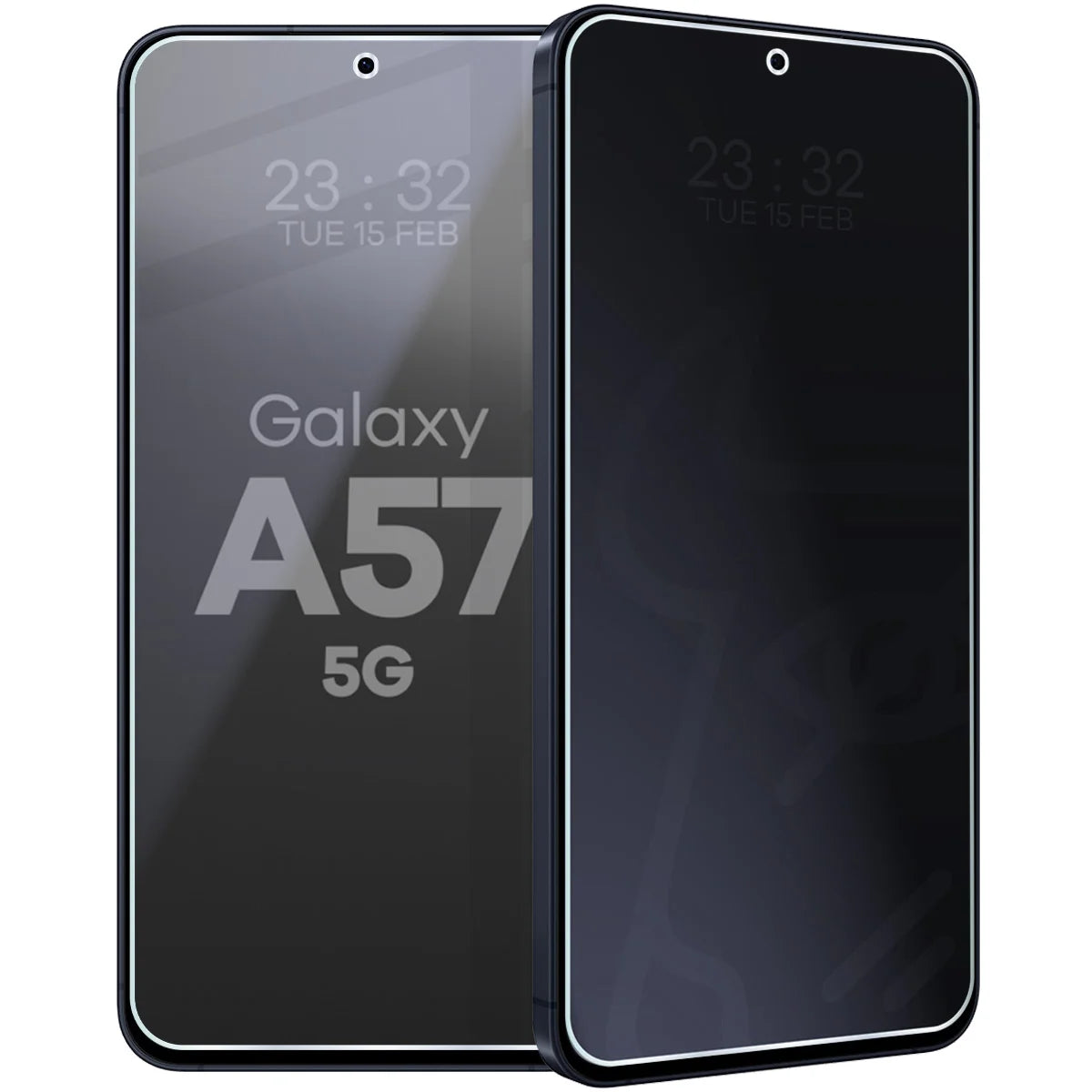 Hybridglas mit Privatschutzfilter für Galaxy A57 5G, Bizon Hybrid Shadow, Matt