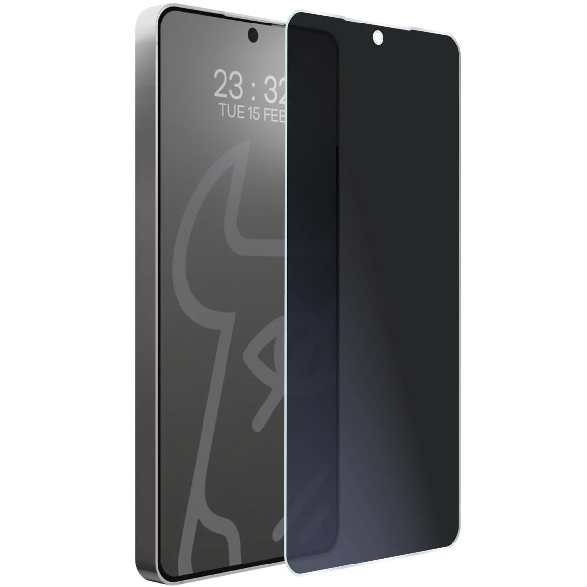 Hybridglas mit Privatschutzfilter für Galaxy S26 Plus, Bizon Hybrid Shadow, Matt