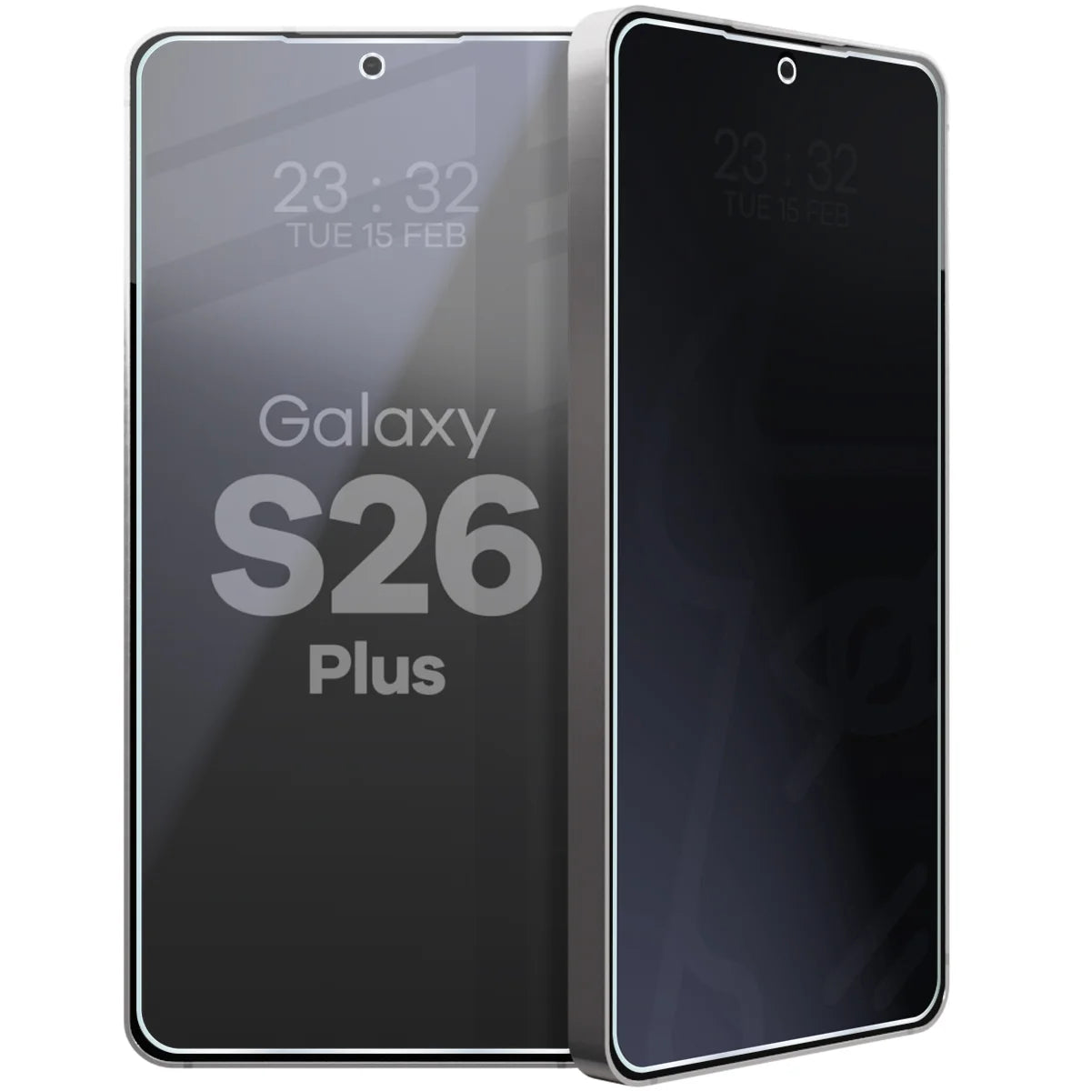 Hybridglas mit Privatschutzfilter für Galaxy S26 Plus, Bizon Hybrid Shadow, Matt