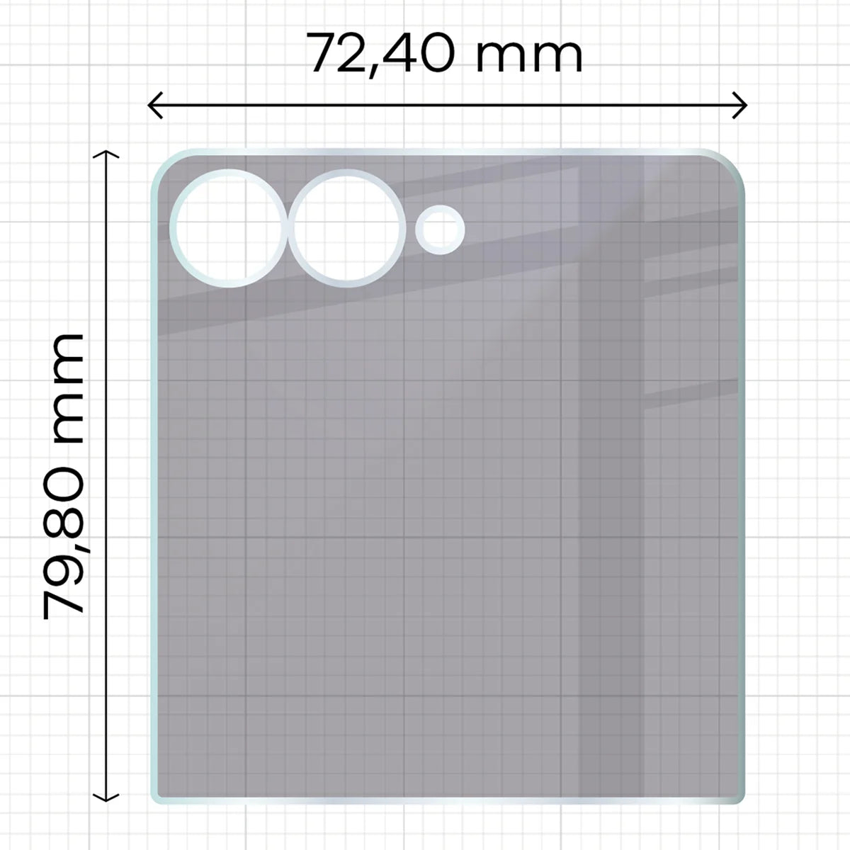 Hybridglas mit Privatschutzfilter für Galaxy Z Flip8, Bizon Hybrid Shadow, Matt