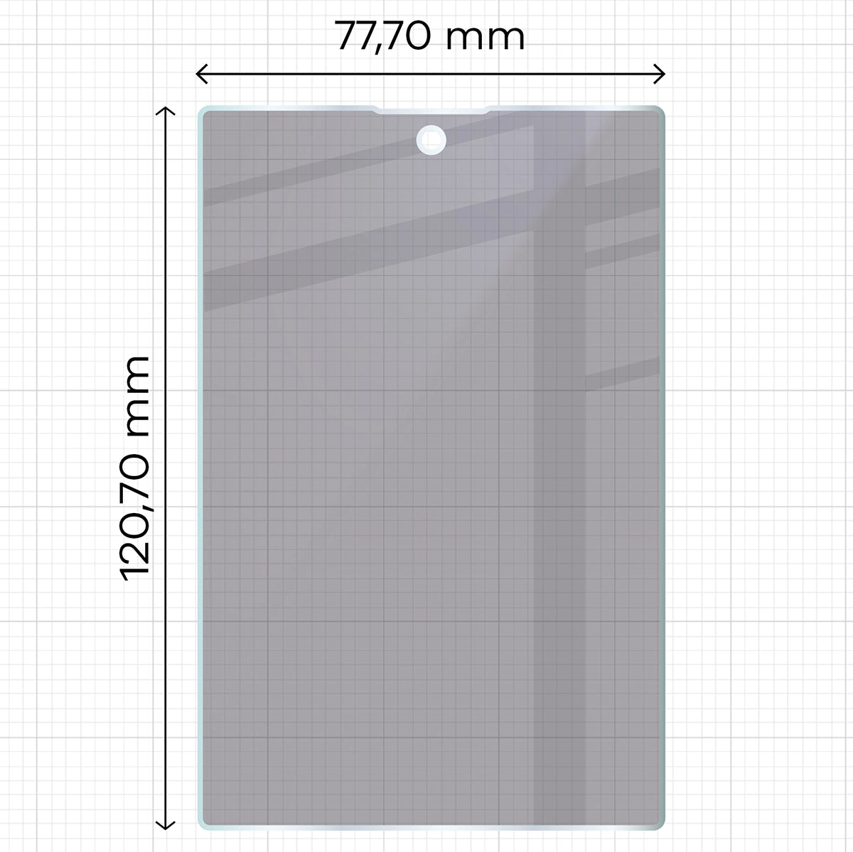 Hybridglas mit Privatschutzfilter für Galaxy Z Fold8, Bizon Hybrid Shadow, Matt