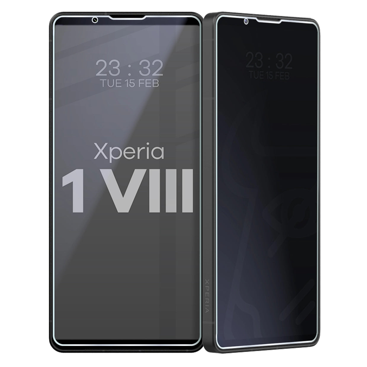 Hybridglas mit Privatschutzfilter für Sony Xperia 1 VIII, Bizon Hybrid Shadow, Matt