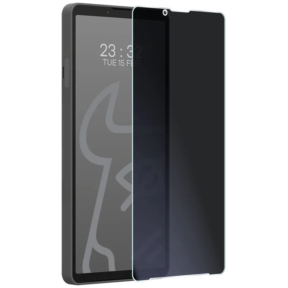 Hybridglas mit Privatschutzfilter für Sony Xperia 10 VIII, Bizon Hybrid Shadow, Matt (5/6)