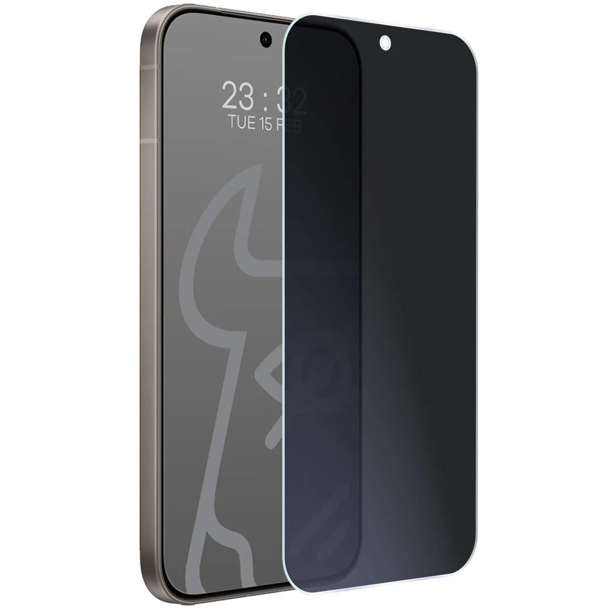 Hybridglas mit Privatschutzfilter für Vivo V70 5G, Bizon Hybrid Shadow, Matt