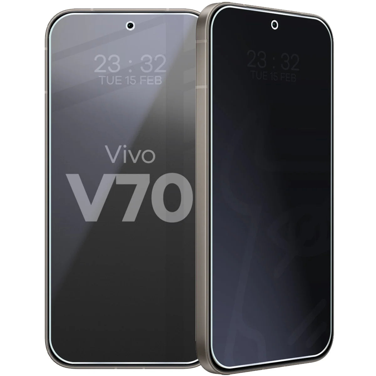Hybridglas mit Privatschutzfilter für Vivo V70 5G, Bizon Hybrid Shadow, Matt