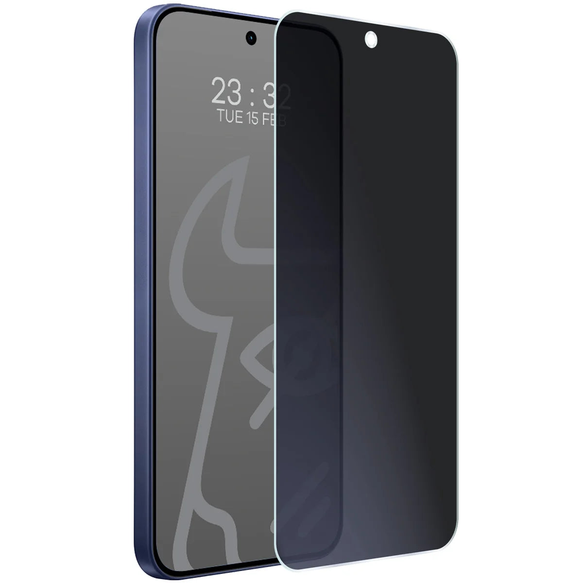 Hybridglas mit Privatschutzfilter für Vivo V70 FE 5G, Bizon Hybrid Shadow, Matt