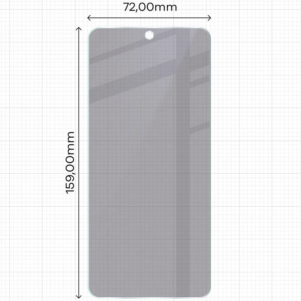 Hybridglas mit Privatschutzfilter für Vivo V70 Lite 5G, Bizon Hybrid Shadow, Matt (2/6)
