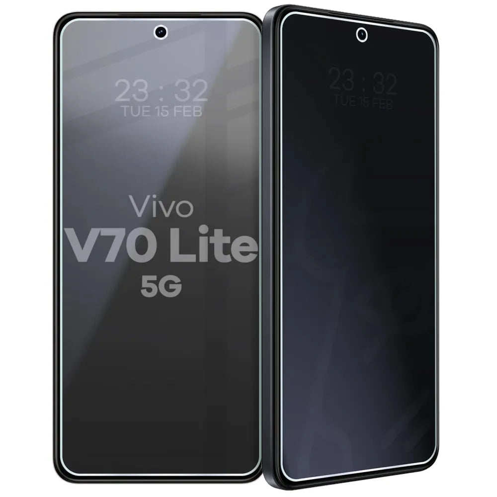 Hybridglas mit Privatschutzfilter für Vivo V70 Lite 5G, Bizon Hybrid Shadow, Matt (6/6)