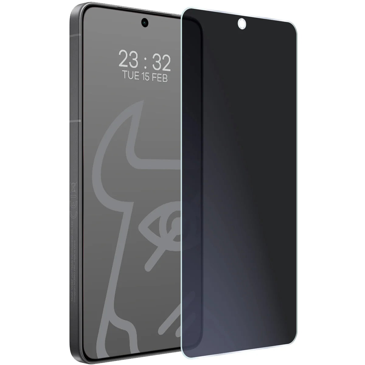 Hybridglas mit Privatschutzfilter für Vivo X300 Ultra, Bizon Hybrid Shadow, Matt