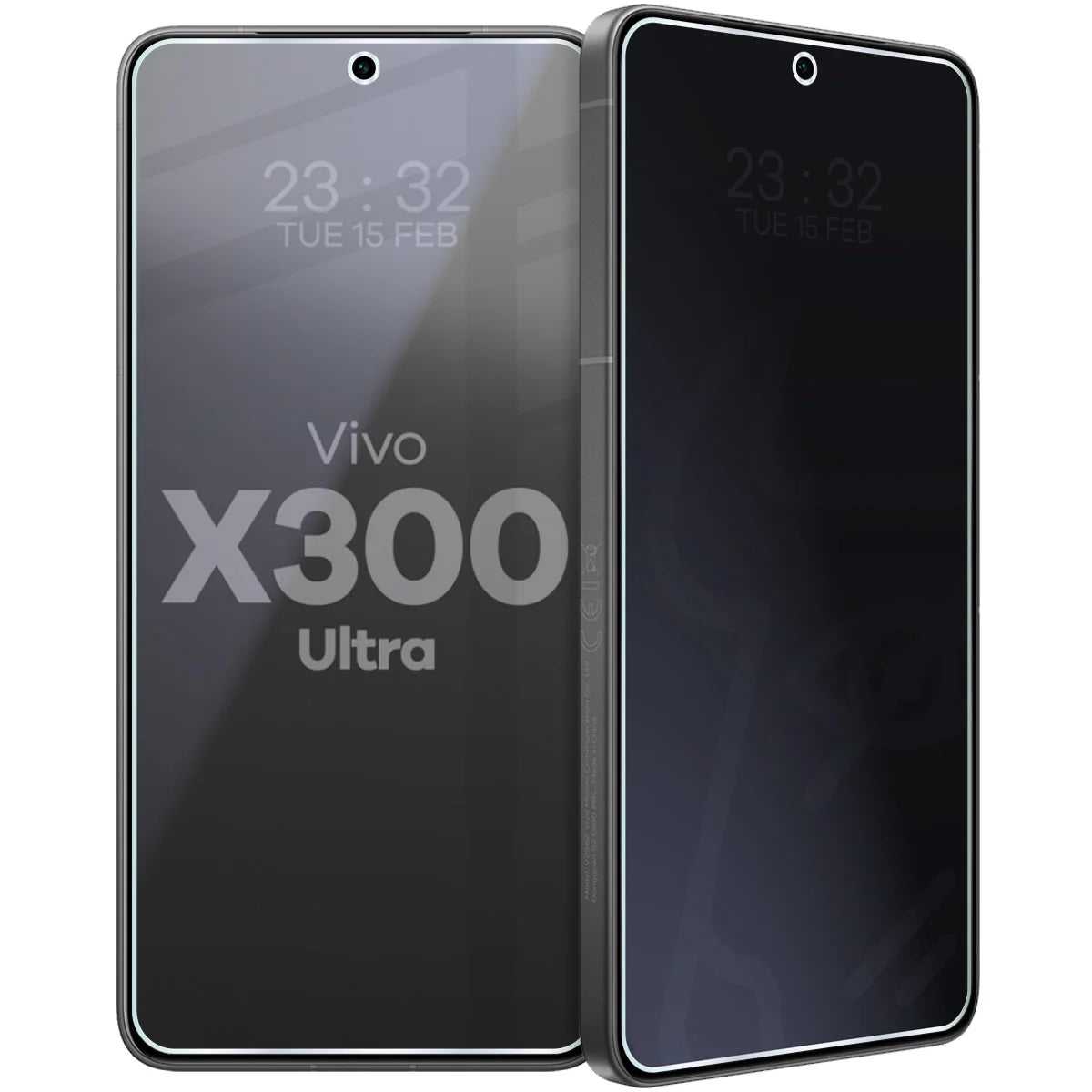 Hybridglas mit Privatschutzfilter für Vivo X300 Ultra, Bizon Hybrid Shadow, Matt