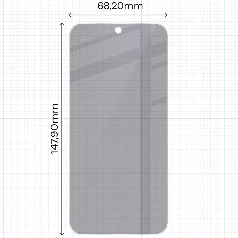 Hybridglas mit Privatschutzfilter für Vivo X500 Pro, Bizon Hybrid Shadow, Matt (2/6)