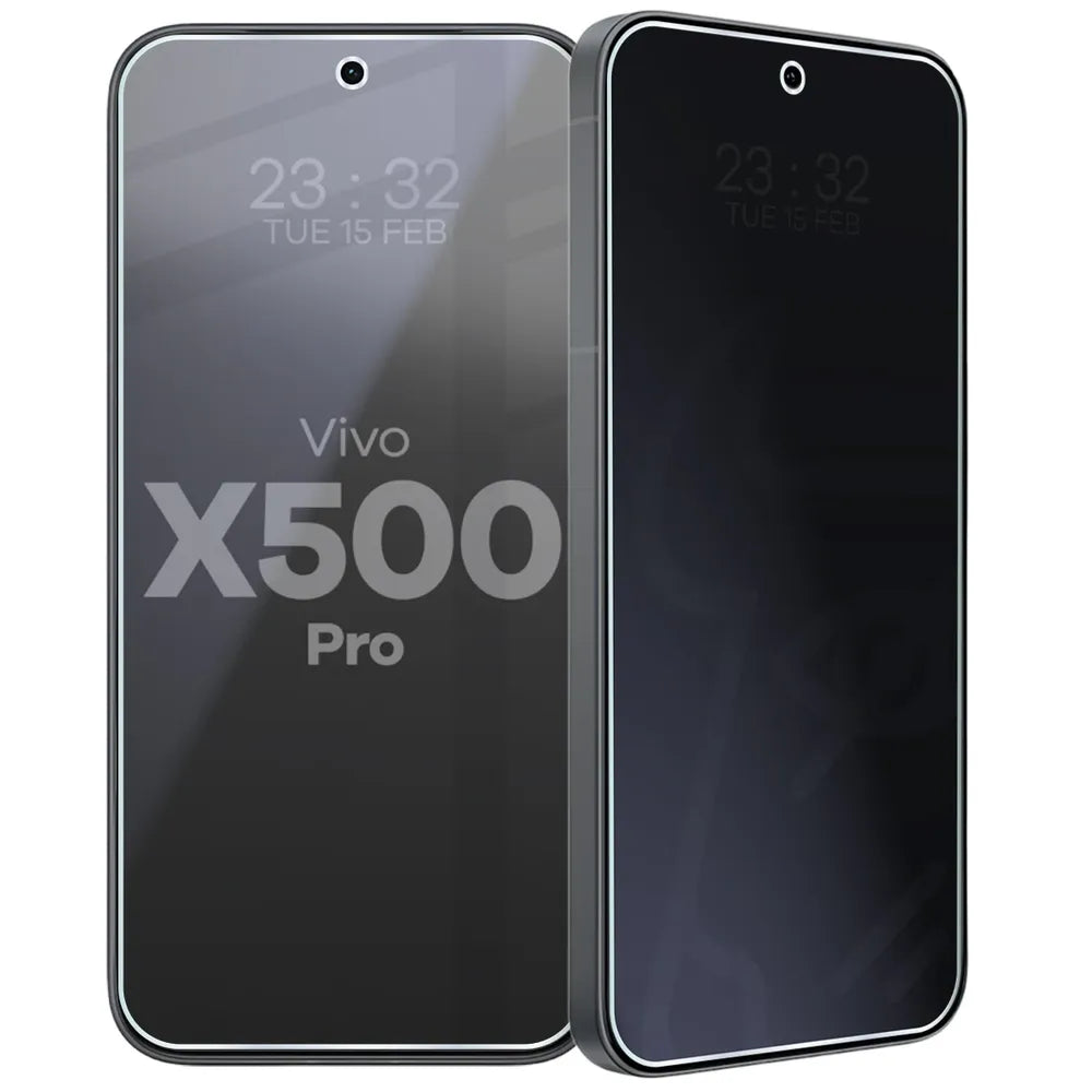 Hybridglas mit Privatschutzfilter für Vivo X500 Pro, Bizon Hybrid Shadow, Matt (6/6)
