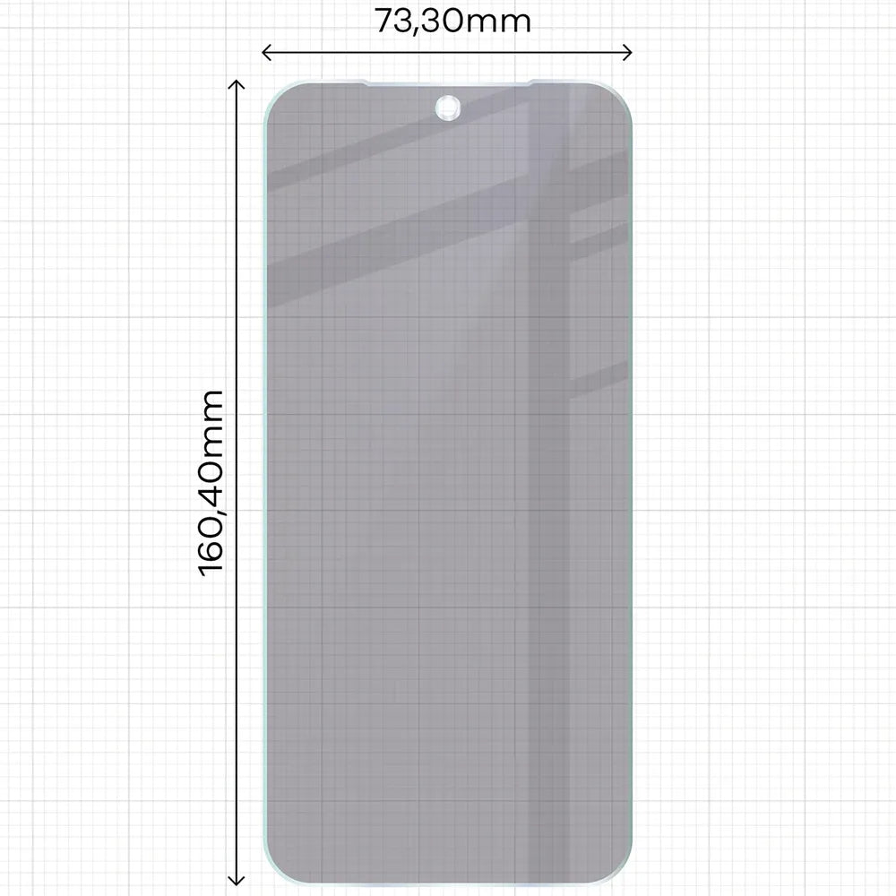 Hybridglas mit Privatschutzfilter für Vivo X500 Pro Max, Bizon Hybrid Shadow, Matt (2/6)