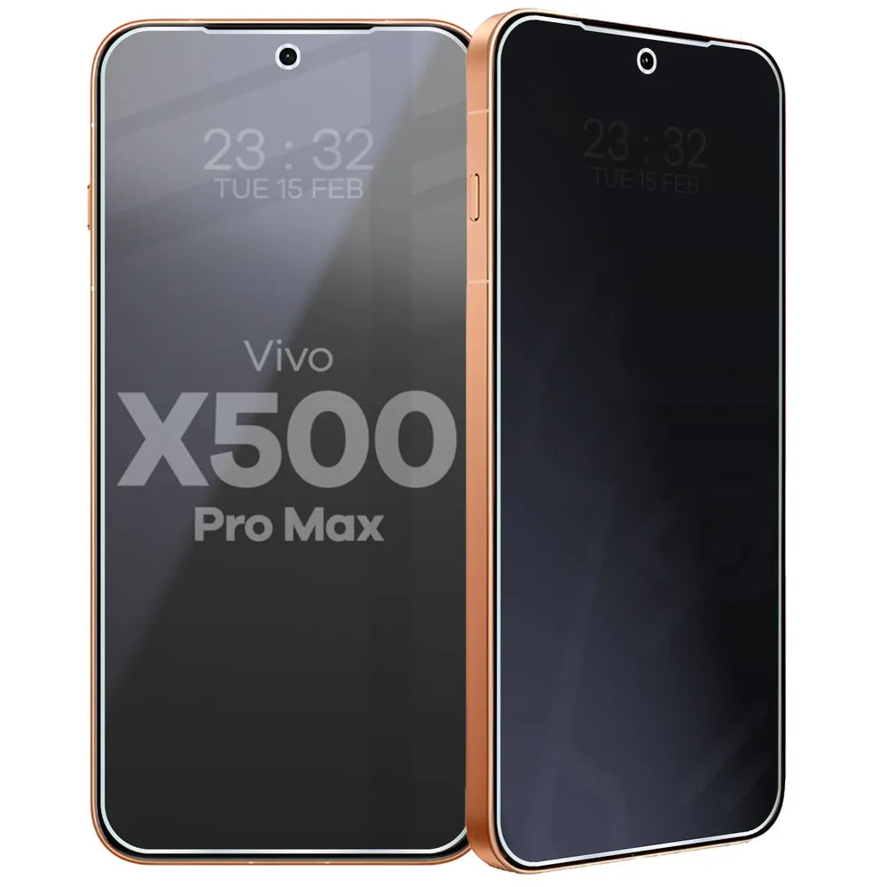 Hybridglas mit Privatschutzfilter für Vivo X500 Pro Max, Bizon Hybrid Shadow, Matt (6/6)