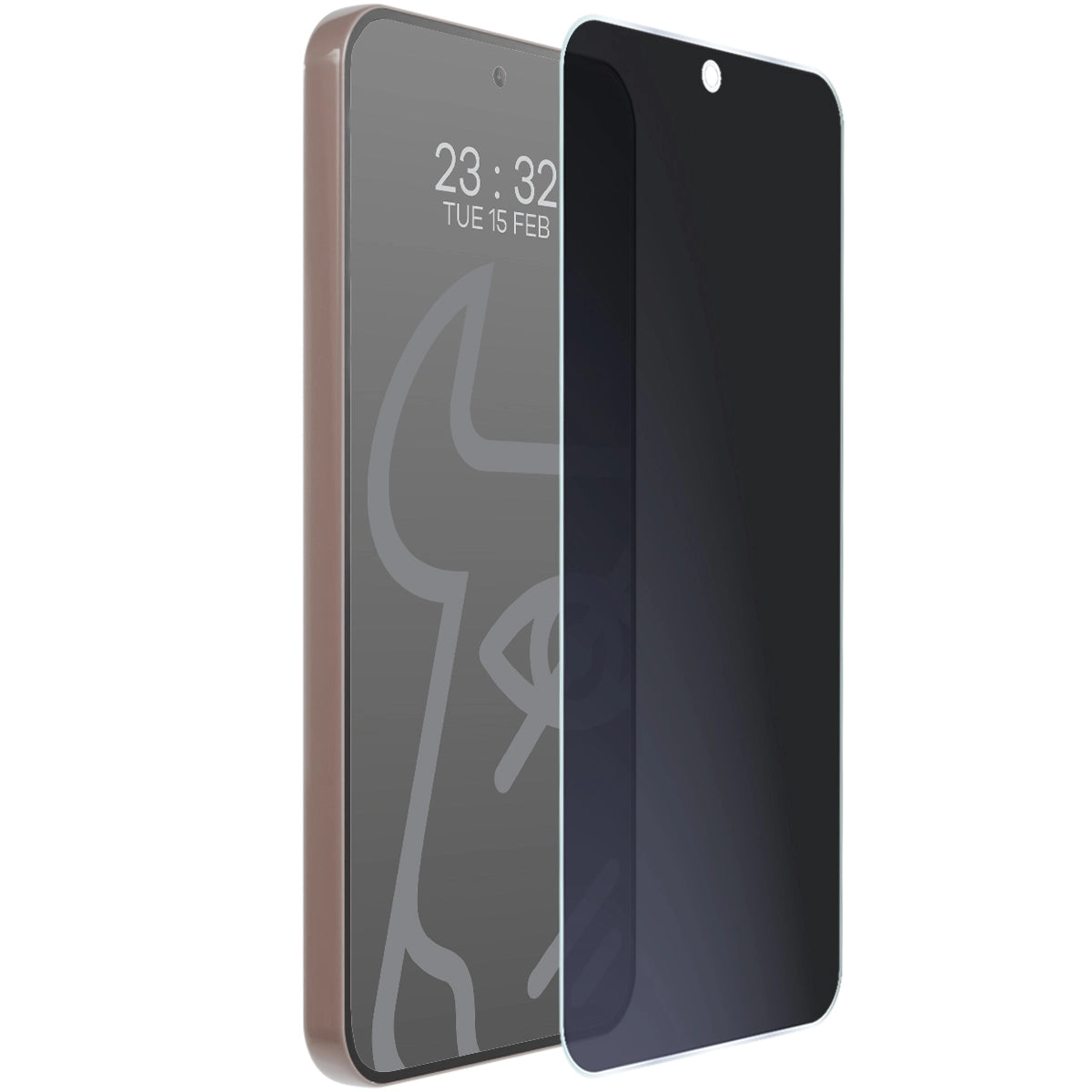 Hybridglas mit Privatschutzfilter für Xiaomi 15T, Bizon Hybrid Shadow, Matt
