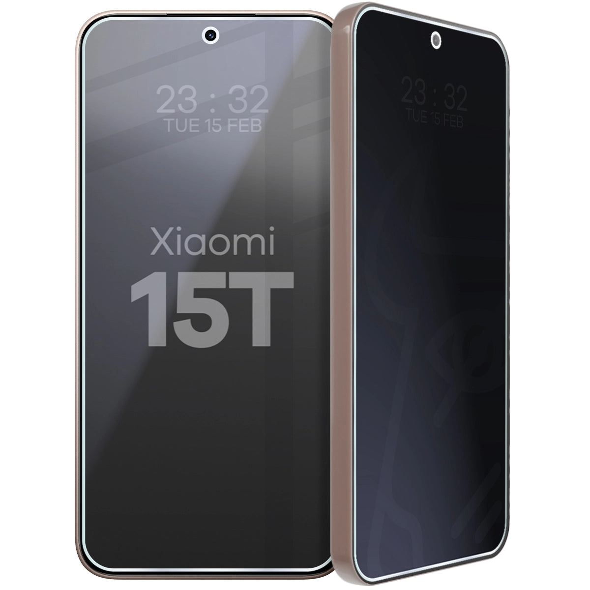 Hybridglas mit Privatschutzfilter für Xiaomi 15T, Bizon Hybrid Shadow, Matt