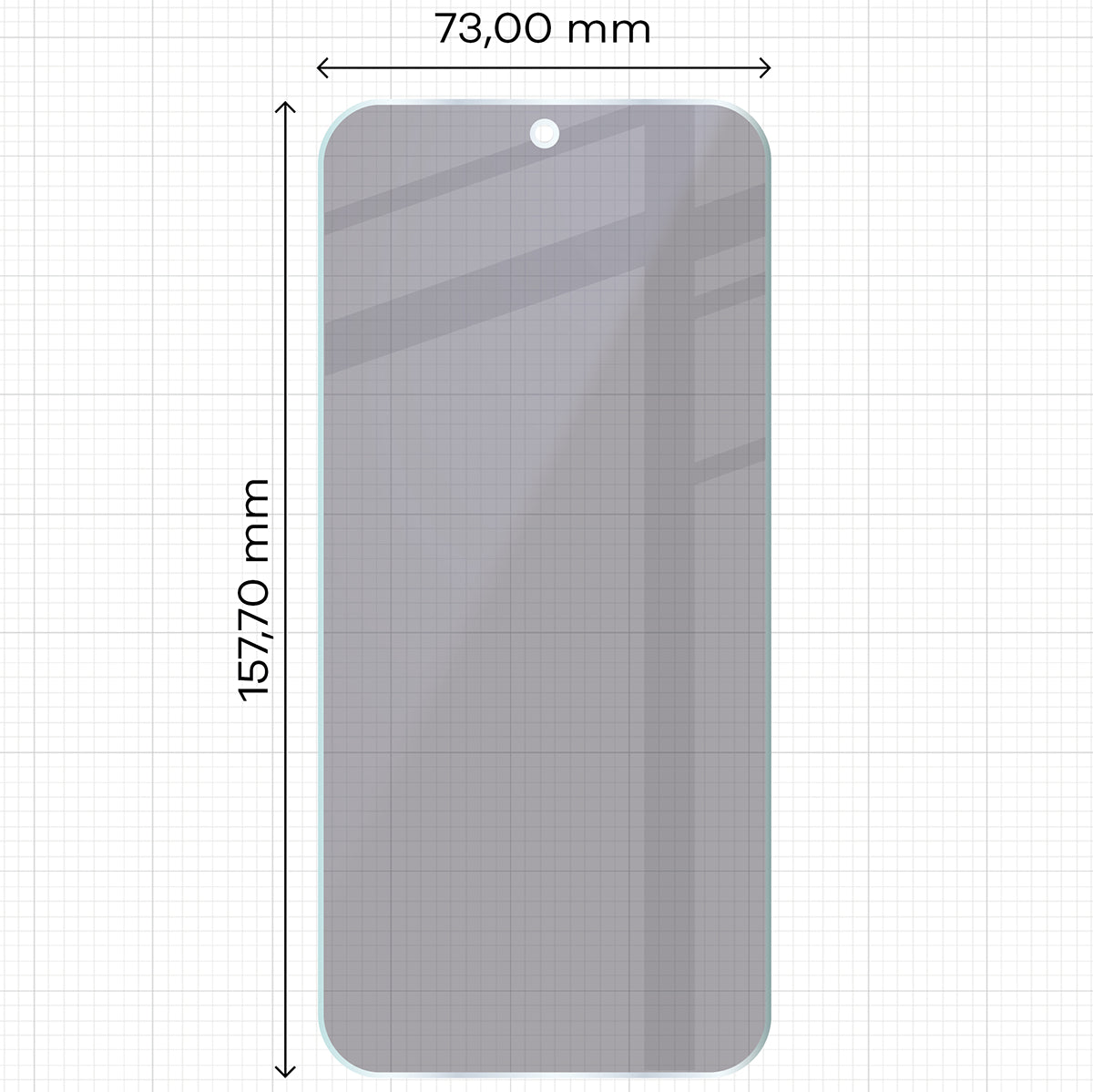 Hybridglas mit Privatschutzfilter für Xiaomi 15T Pro, Bizon Hybrid Shadow, Matt