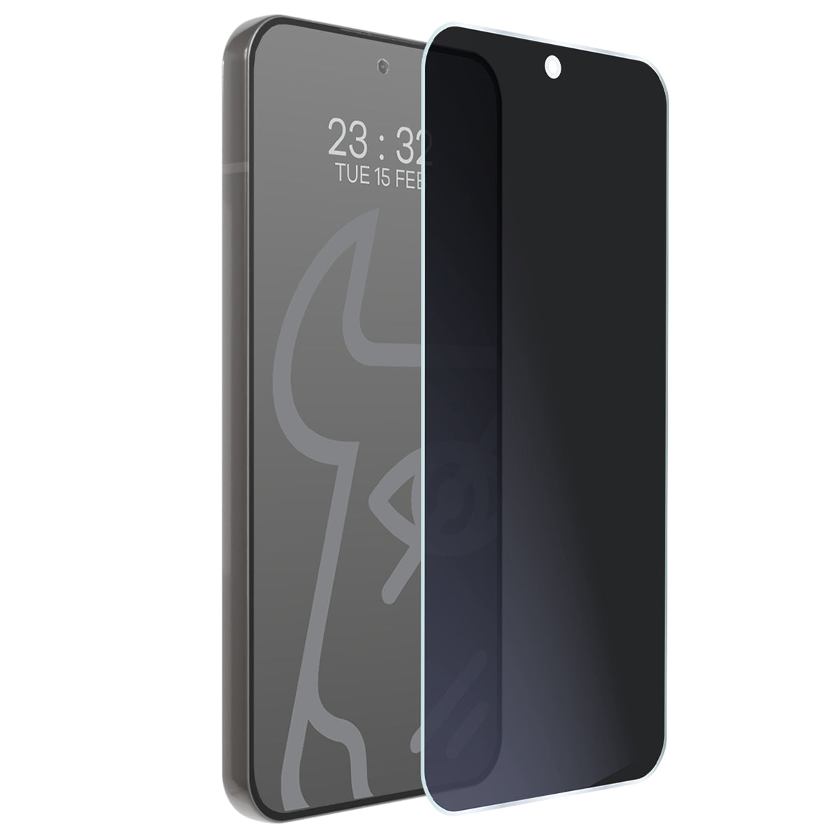 Hybridglas mit Privatschutzfilter für Xiaomi 15T Pro, Bizon Hybrid Shadow, Matt