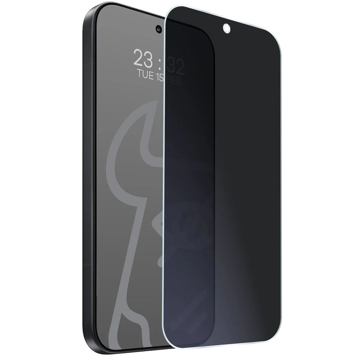 Hybridglas mit Privatschutzfilter für Xiaomi 17, Bizon Hybrid Shadow, Matt