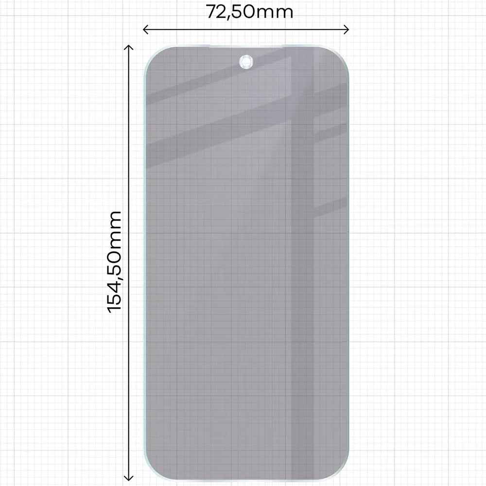 Hybridglas mit Privatschutzfilter für Xiaomi POCO F9 Pro, Bizon Hybrid Shadow, Matt (2/6)