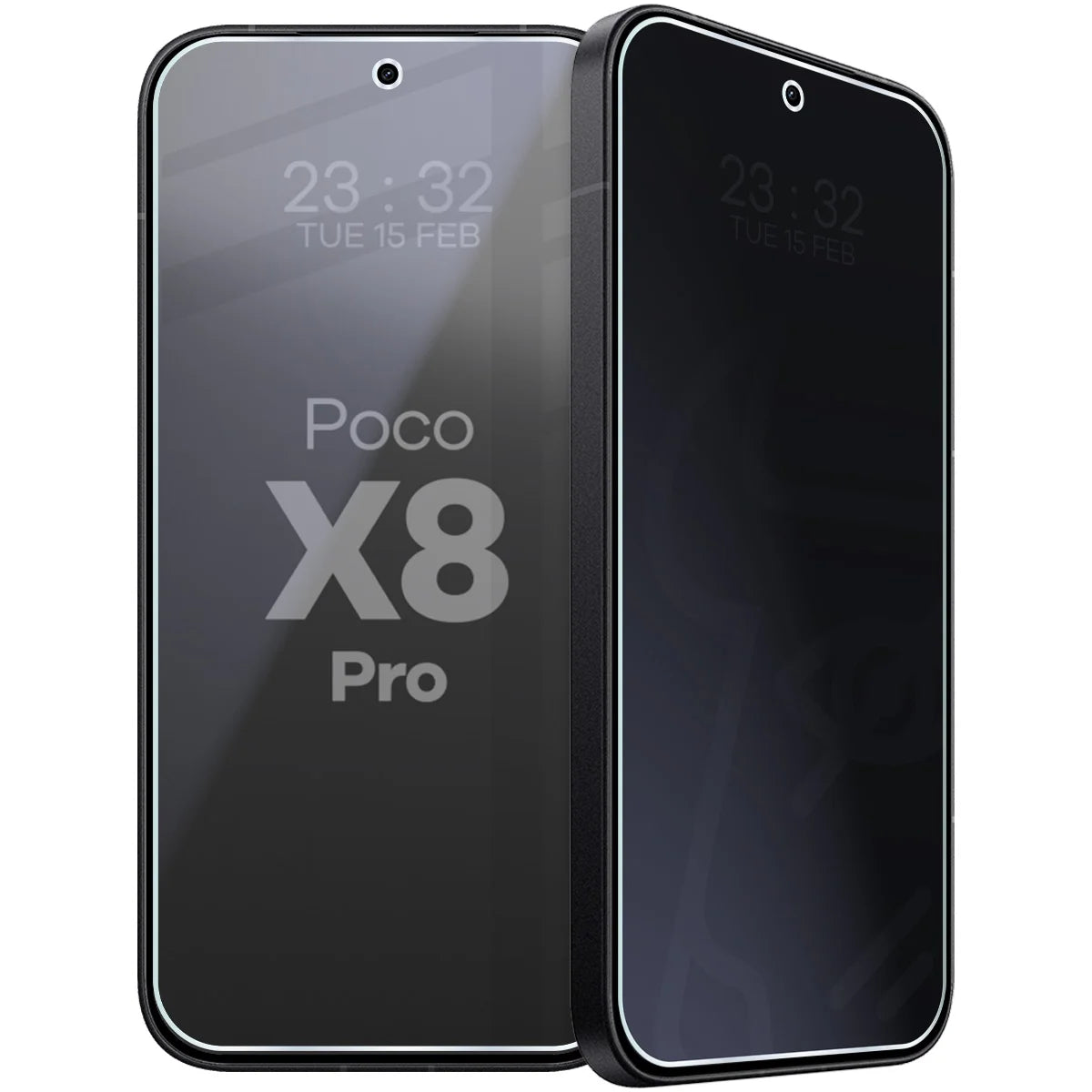 Hybridglas mit Privatschutzfilter für Xiaomi POCO X8 Pro, Bizon Hybrid Shadow, Matt